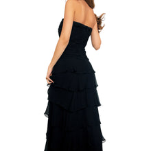 Load image into Gallery viewer, BCBG Strapless Silk Tiered Gown