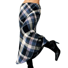 Load image into Gallery viewer, Vintage Black & Blue Plaid Skirt