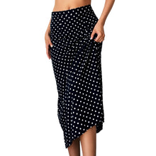 Load image into Gallery viewer, Vintage Navy Polkadot Skirt