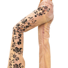 Load image into Gallery viewer, Bebe Velvet Floral Flare Pants