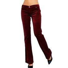 Load image into Gallery viewer, Vintage Burgundy Velvet Pants