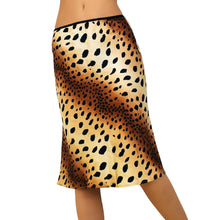 Load image into Gallery viewer, Silk Animal Print Skirt