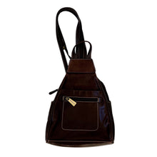 Load image into Gallery viewer, Brown Leather Mini Backpack