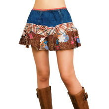 Load image into Gallery viewer, Flirty Patchwork Mini Skirt