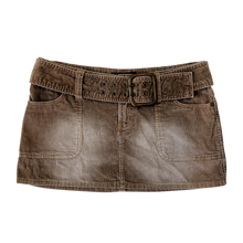 Load image into Gallery viewer, Faded Khaki Corduroy Mini Skirt