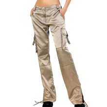 Load image into Gallery viewer, Early 2000s Satin Cargo Pants