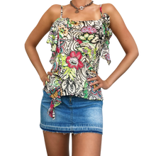 Load image into Gallery viewer, Ruffly Floral Chiffon Top