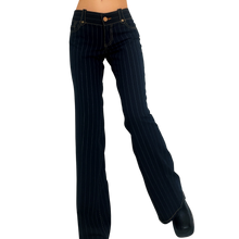 Load image into Gallery viewer, Black Pinstriped Slacks