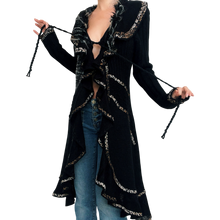 Load image into Gallery viewer, Funky Black Knit Duster Cardigan