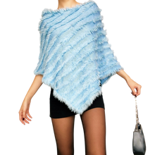 Load image into Gallery viewer, Baby Blue Furry Poncho