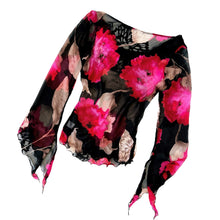 Load image into Gallery viewer, Caché Sheer Silk Floral Top