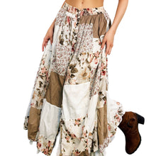 Load image into Gallery viewer, Vintage Floral Patchwork Skirt