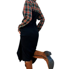 Load image into Gallery viewer, 90s Plaid Flannel Midi Dress