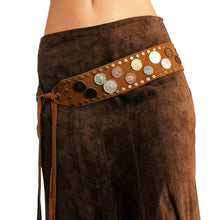 Load image into Gallery viewer, Genuine Suede Leather Coin Belt