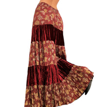 Load image into Gallery viewer, Vintage Velvety Tiered Maxi Skirt
