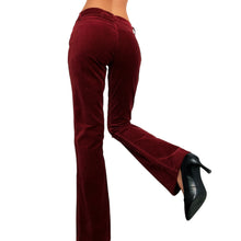 Load image into Gallery viewer, Vintage Burgundy Velvet Pants