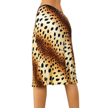 Load image into Gallery viewer, Silk Animal Print Skirt