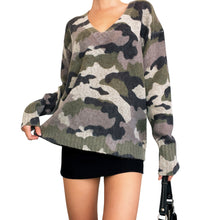 Load image into Gallery viewer, Cashmere Blend Camo Sweater