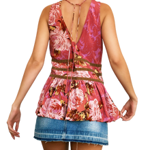 Load image into Gallery viewer, Pink Silk Embellished Top