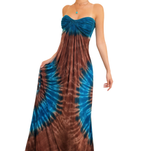 Load image into Gallery viewer, Strapless Tie Dye Maxi Dress