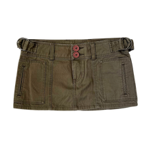 Load image into Gallery viewer, Army Green Cargo Mini Skirt