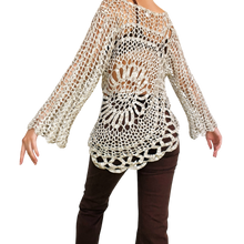 Load image into Gallery viewer, Beige Crochet Layering Top