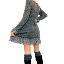 Load image into Gallery viewer, Gray Knit Babydoll Dress