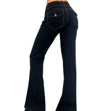 Load image into Gallery viewer, Black Pinstriped Slacks