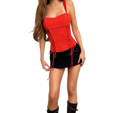 Load image into Gallery viewer, Marciano Vibrant Red Corset Top