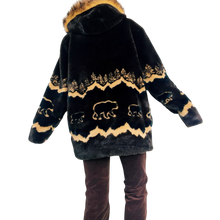 Load image into Gallery viewer, Vintage Furry Hooded Bear Coat