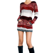 Load image into Gallery viewer, Striped Knit Mini Dress