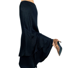 Load image into Gallery viewer, Black Tiered Maxi Skirt