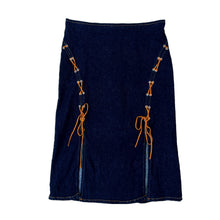 Load image into Gallery viewer, 90s Lace Up Denim Skirt