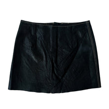Load image into Gallery viewer, Black Lace Up Leather Mini Skirt