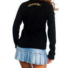 Load image into Gallery viewer, Cashmere Rhinestone Skull Sweater