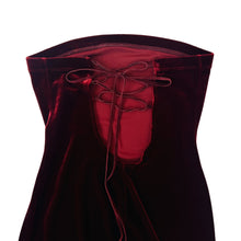 Load image into Gallery viewer, 90s Burgundy Velvet Strapless Dress