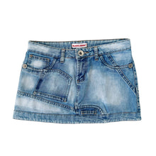 Load image into Gallery viewer, Upside Down Denim Mini Skirt
