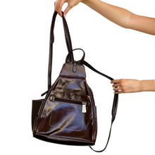 Load image into Gallery viewer, Brown Leather Mini Backpack