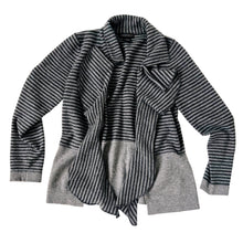 Load image into Gallery viewer, Striped Cashmere Ruffle Cardi