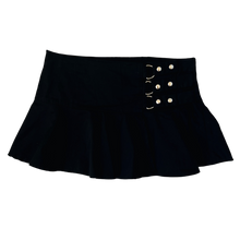 Load image into Gallery viewer, 90s Mini Black Wrap Skirt