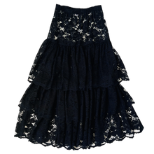 Load image into Gallery viewer, Risqué Tiered Lace Maxi Skirt