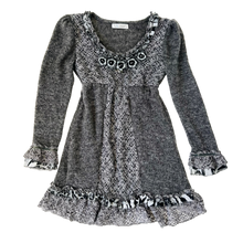 Load image into Gallery viewer, Gray Knit Babydoll Dress