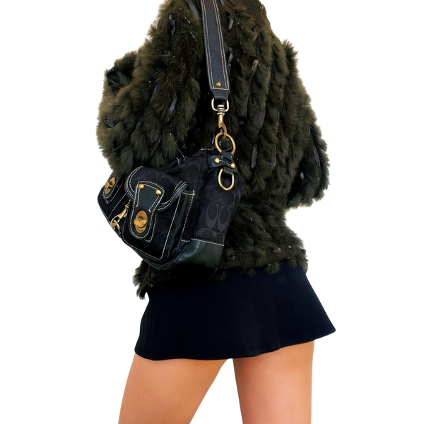 Furry Moss Green Knit Cardigan