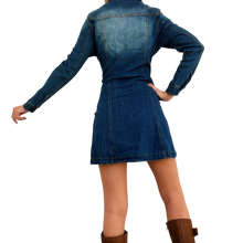Load image into Gallery viewer, Denim Button Up Mini Dress