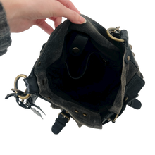 Load image into Gallery viewer, Gray Suede Leather Cargo Bag