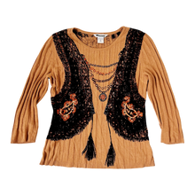 Load image into Gallery viewer, Beaded Western Boho Knit Top