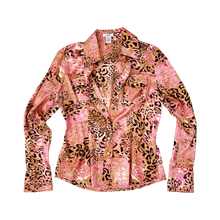 Load image into Gallery viewer, Caché Silk Animal Print Blouse