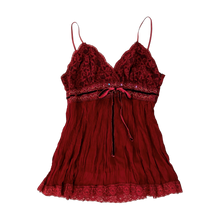 Load image into Gallery viewer, Burgundy Beaded Silk Top