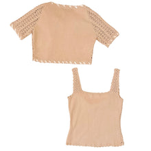 Load image into Gallery viewer, Crochet Cami & Cardi Set