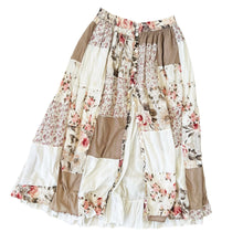 Load image into Gallery viewer, Vintage Floral Patchwork Skirt